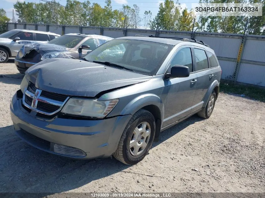 2010 Dodge Journey Se VIN: 3D4PG4FB6AT163334 Lot: 12103009