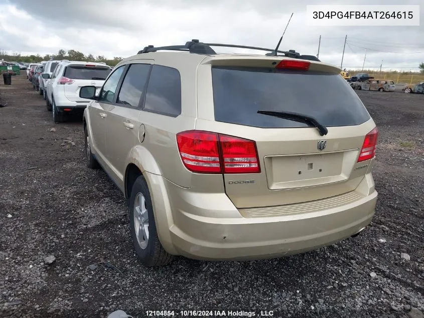 2010 Dodge Journey Se VIN: 3D4PG4FB4AT264615 Lot: 12104854