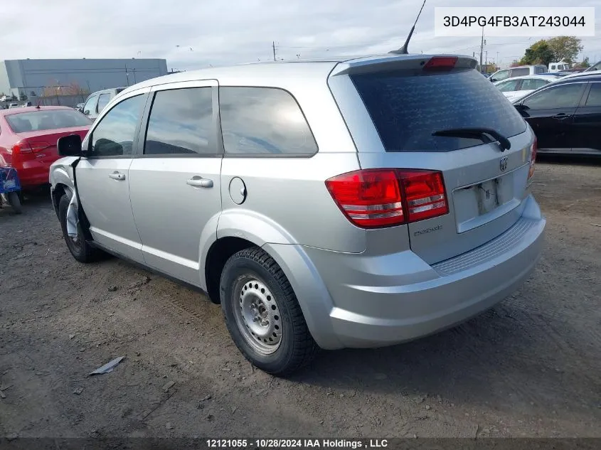 2010 Dodge Journey Se VIN: 3D4PG4FB3AT243044 Lot: 12121055