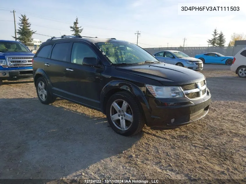 2010 Dodge Journey R/T VIN: 3D4PH6FV3AT111503 Lot: 12124122