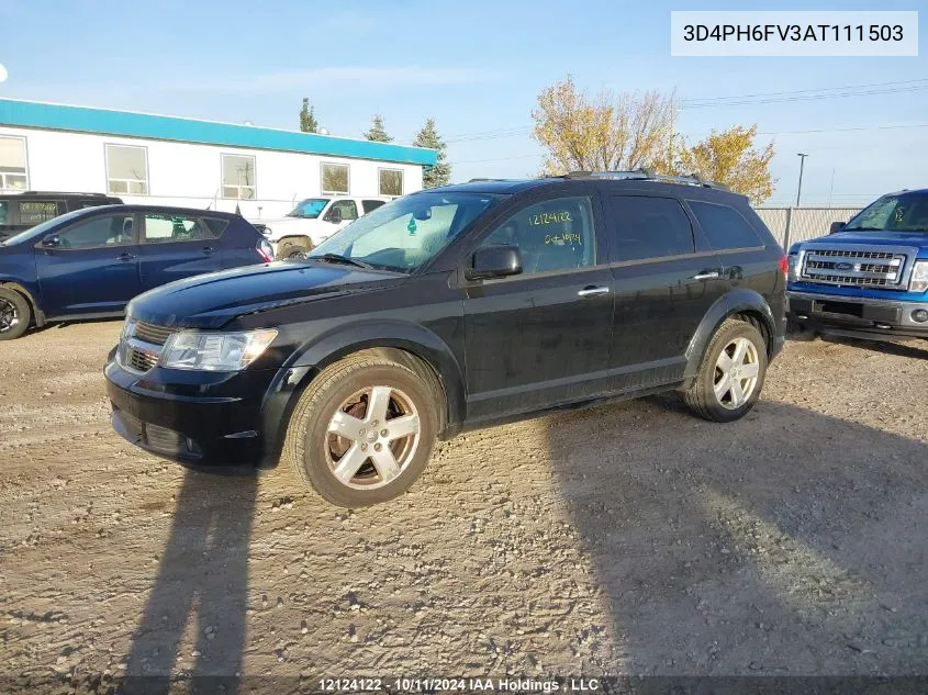 2010 Dodge Journey R/T VIN: 3D4PH6FV3AT111503 Lot: 12124122