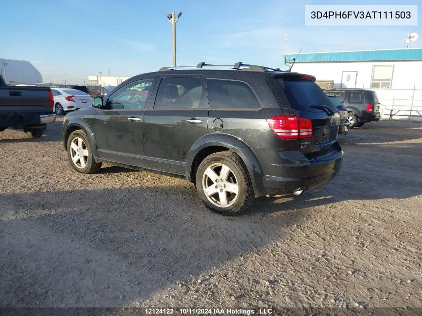 2010 Dodge Journey R/T VIN: 3D4PH6FV3AT111503 Lot: 12124122