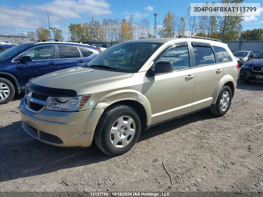 2010 Dodge Journey Se VIN: 3D4PG4FBXAT111799 Lot: 12127755