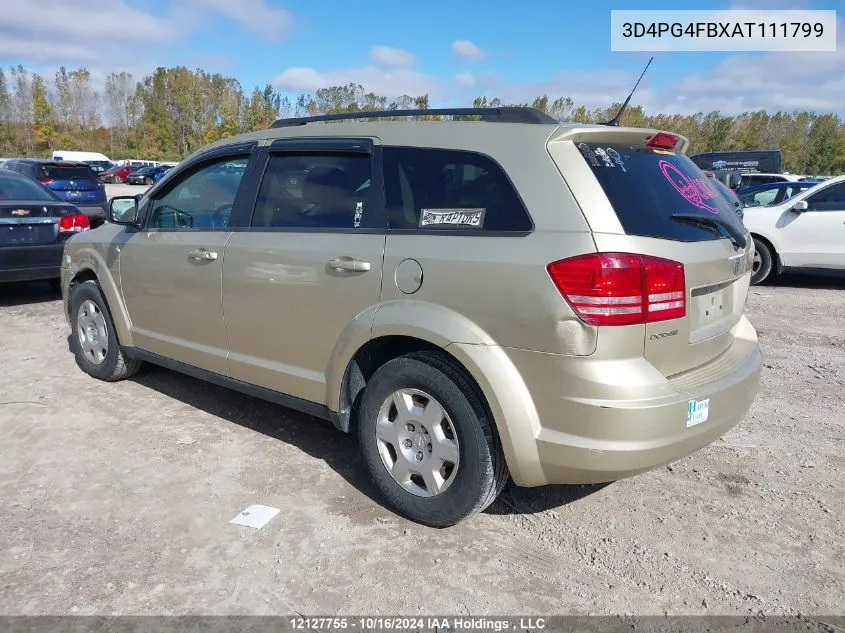 2010 Dodge Journey Se VIN: 3D4PG4FBXAT111799 Lot: 12127755