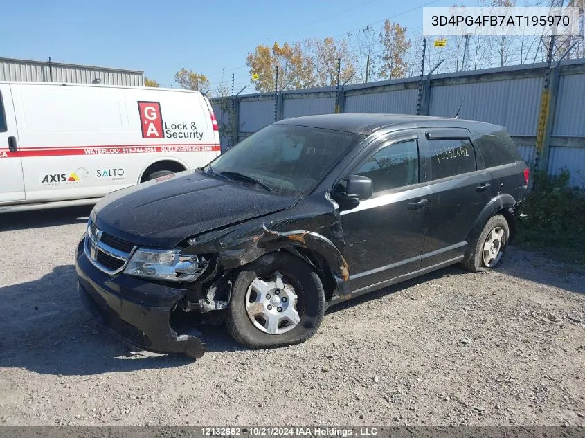 2010 Dodge Journey Se VIN: 3D4PG4FB7AT195970 Lot: 12132652