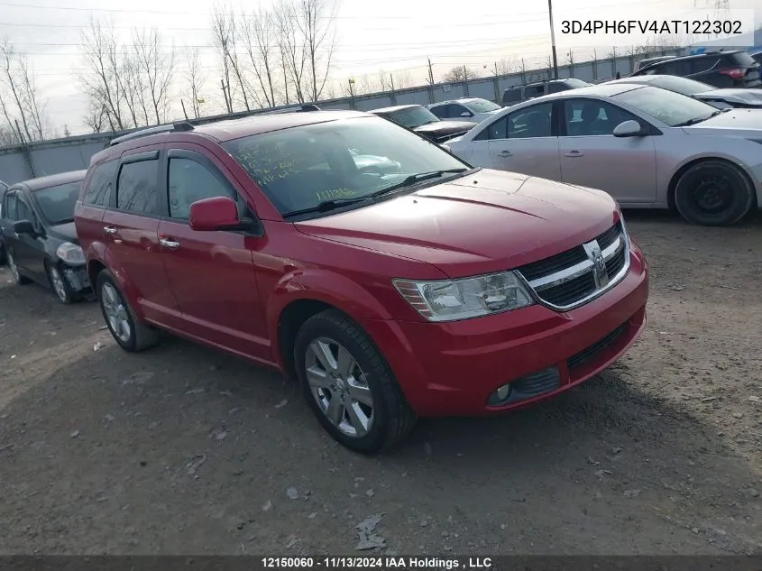 3D4PH6FV4AT122302 2010 Dodge Journey R/T