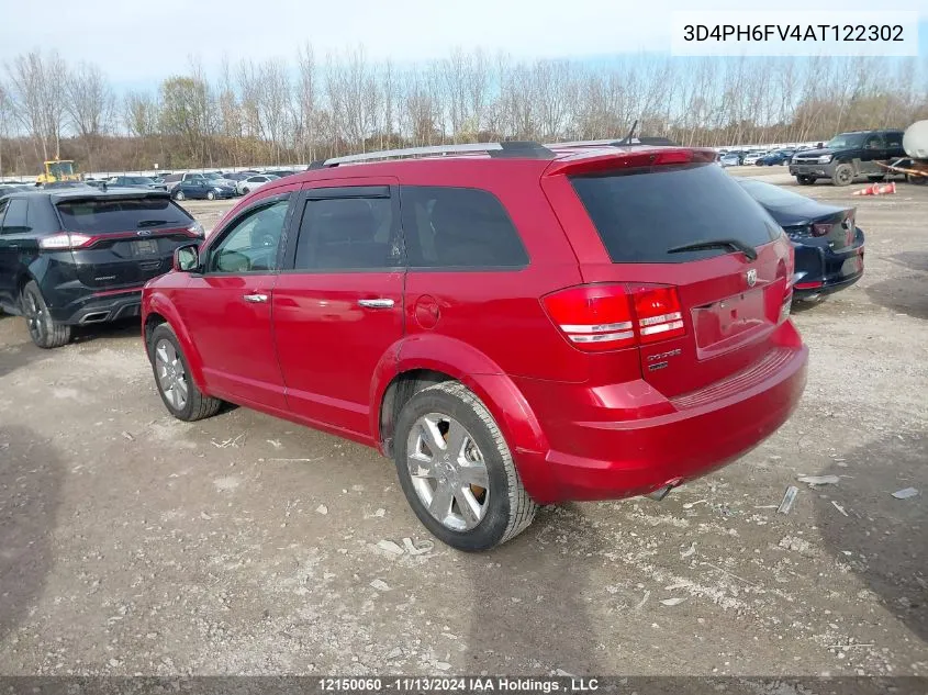 3D4PH6FV4AT122302 2010 Dodge Journey R/T