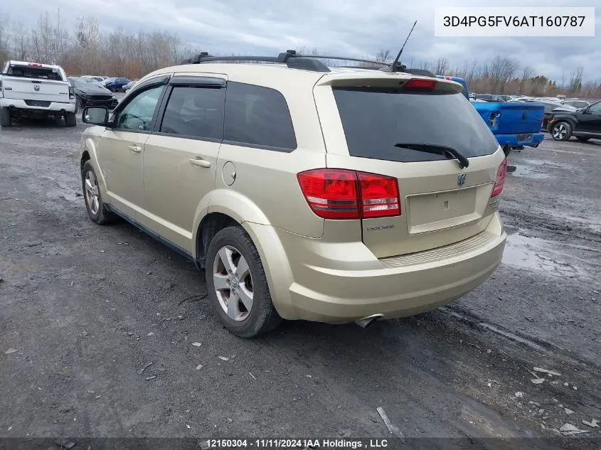 2010 Dodge Journey Sxt VIN: 3D4PG5FV6AT160787 Lot: 12150304