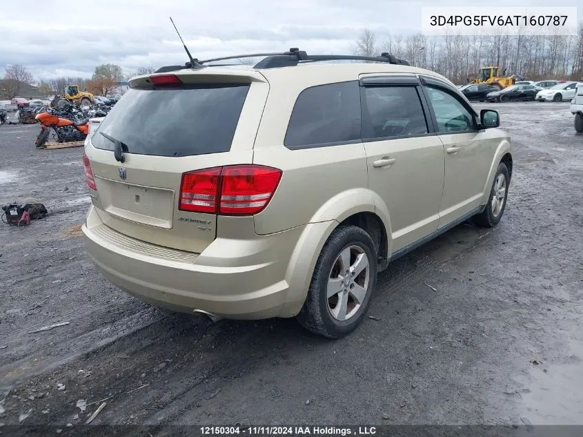 2010 Dodge Journey Sxt VIN: 3D4PG5FV6AT160787 Lot: 12150304