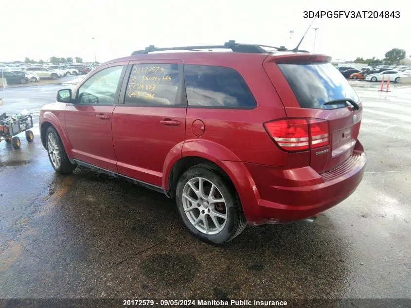 2010 Dodge Journey Sxt VIN: 3D4PG5FV3AT204843 Lot: 20172579