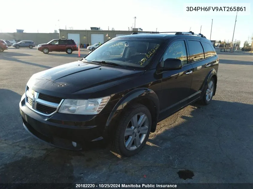 2010 Dodge Journey R/T VIN: 3D4PH6FV9AT265861 Lot: 20182220