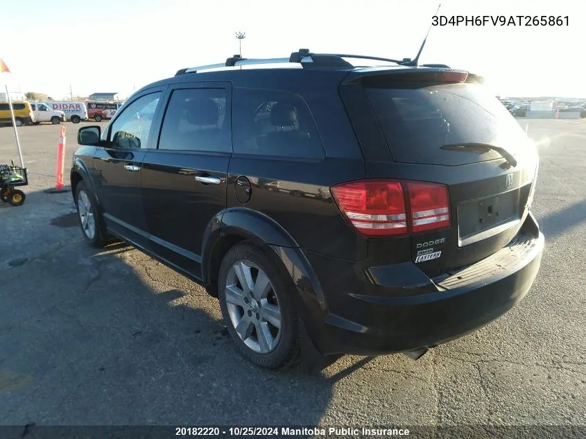 2010 Dodge Journey R/T VIN: 3D4PH6FV9AT265861 Lot: 20182220