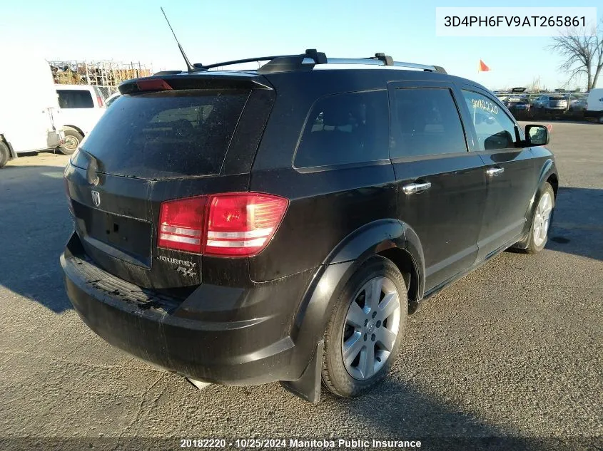 2010 Dodge Journey R/T VIN: 3D4PH6FV9AT265861 Lot: 20182220