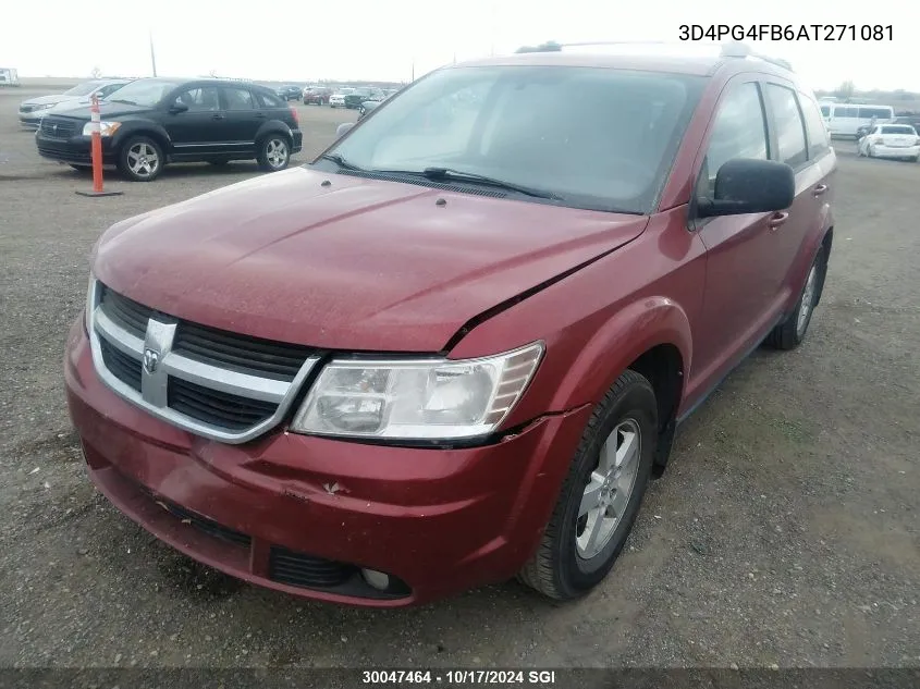 2010 Dodge Journey Se VIN: 3D4PG4FB6AT271081 Lot: 30047464