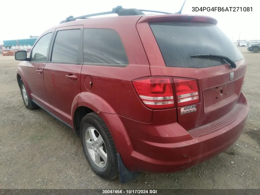 2010 Dodge Journey Se VIN: 3D4PG4FB6AT271081 Lot: 30047464