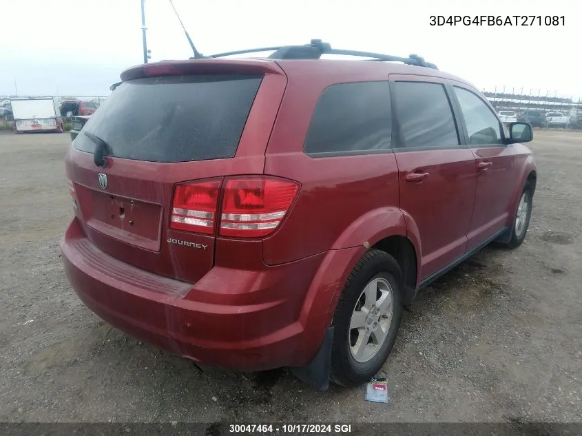 2010 Dodge Journey Se VIN: 3D4PG4FB6AT271081 Lot: 30047464