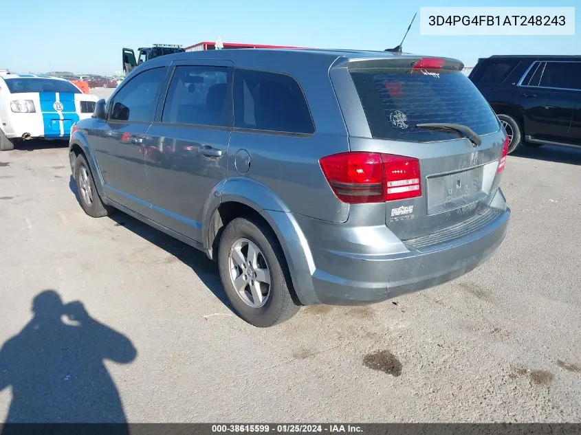 2010 Dodge Journey Se VIN: 3D4PG4FB1AT248243 Lot: 38615599