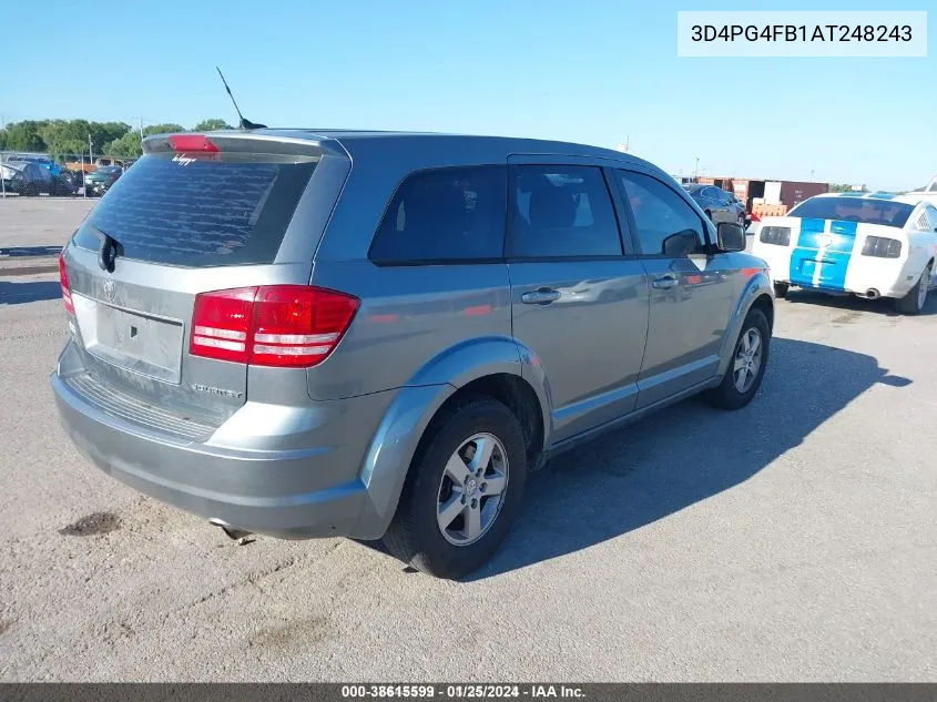 2010 Dodge Journey Se VIN: 3D4PG4FB1AT248243 Lot: 38615599