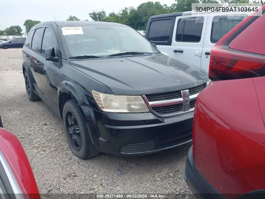 2010 Dodge Journey Se VIN: 3D4PG4FB9AT103645 Lot: 39371469