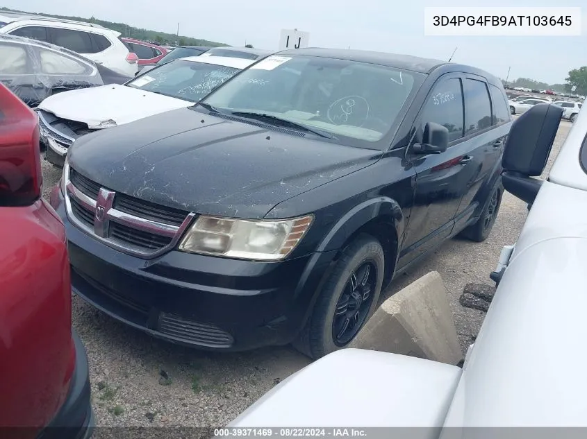 2010 Dodge Journey Se VIN: 3D4PG4FB9AT103645 Lot: 39371469