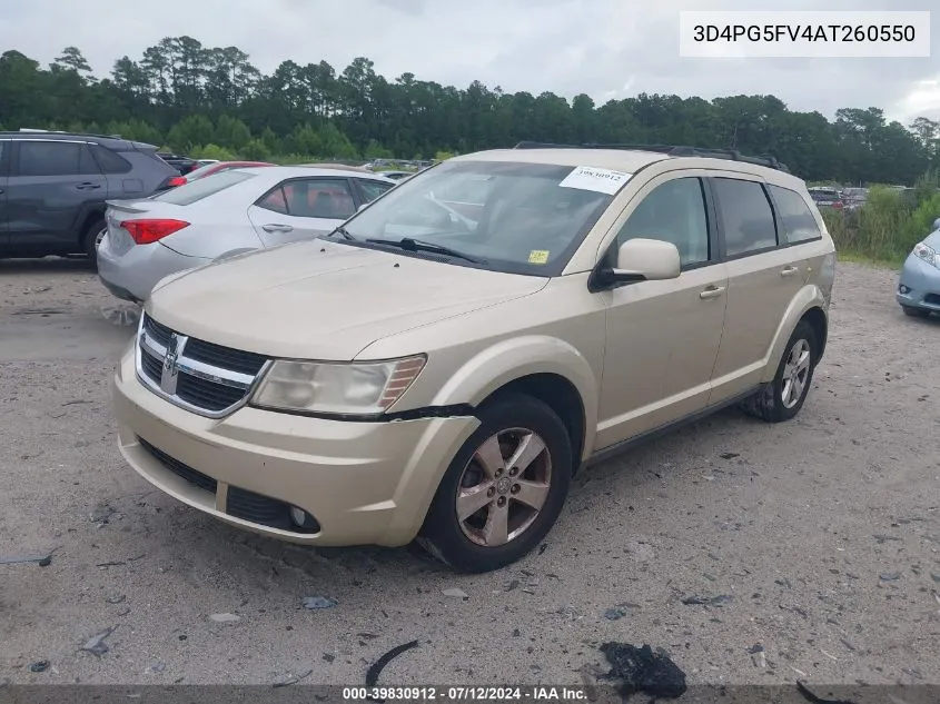 2010 Dodge Journey Sxt VIN: 3D4PG5FV4AT260550 Lot: 39830912