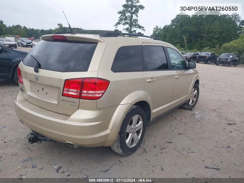 2010 Dodge Journey Sxt VIN: 3D4PG5FV4AT260550 Lot: 39830912