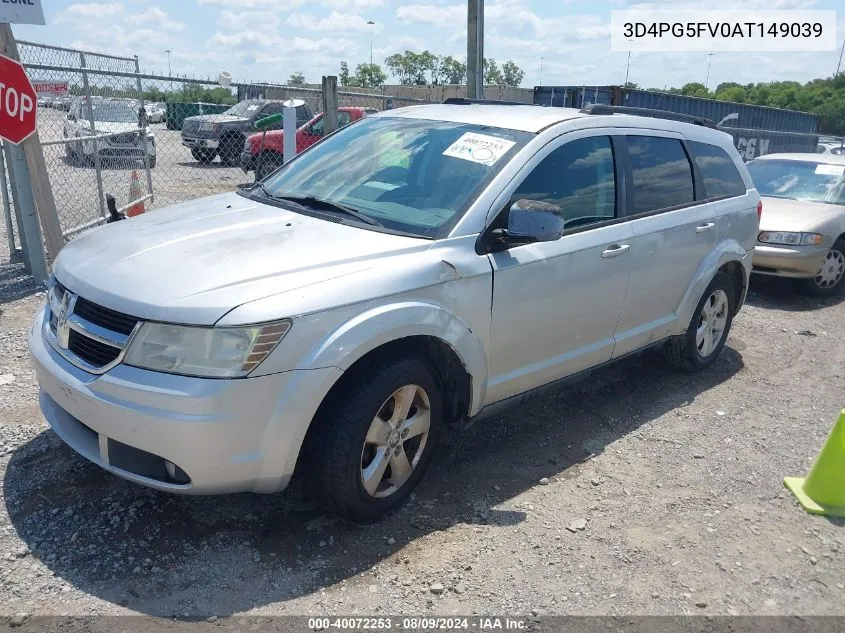 2010 Dodge Journey Sxt VIN: 3D4PG5FV0AT149039 Lot: 40072253