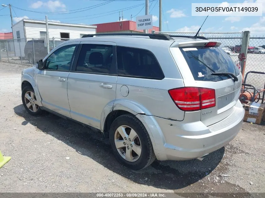 2010 Dodge Journey Sxt VIN: 3D4PG5FV0AT149039 Lot: 40072253