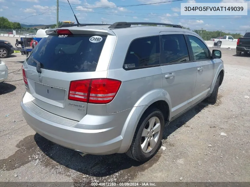 2010 Dodge Journey Sxt VIN: 3D4PG5FV0AT149039 Lot: 40072253