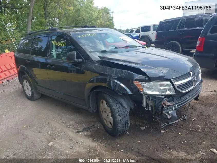 2010 Dodge Journey Se VIN: 3D4PG4FB3AT195786 Lot: 40163804