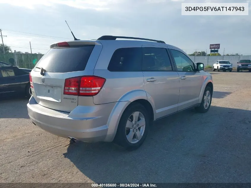 2010 Dodge Journey Sxt VIN: 3D4PG5FV6AT147943 Lot: 40185680