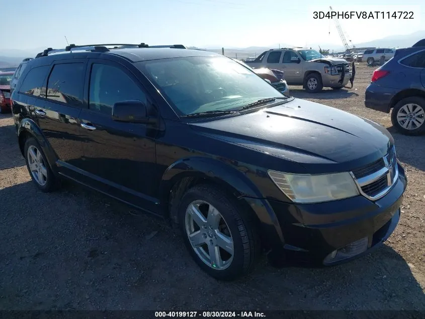 2010 Dodge Journey R/T VIN: 3D4PH6FV8AT114722 Lot: 40199127