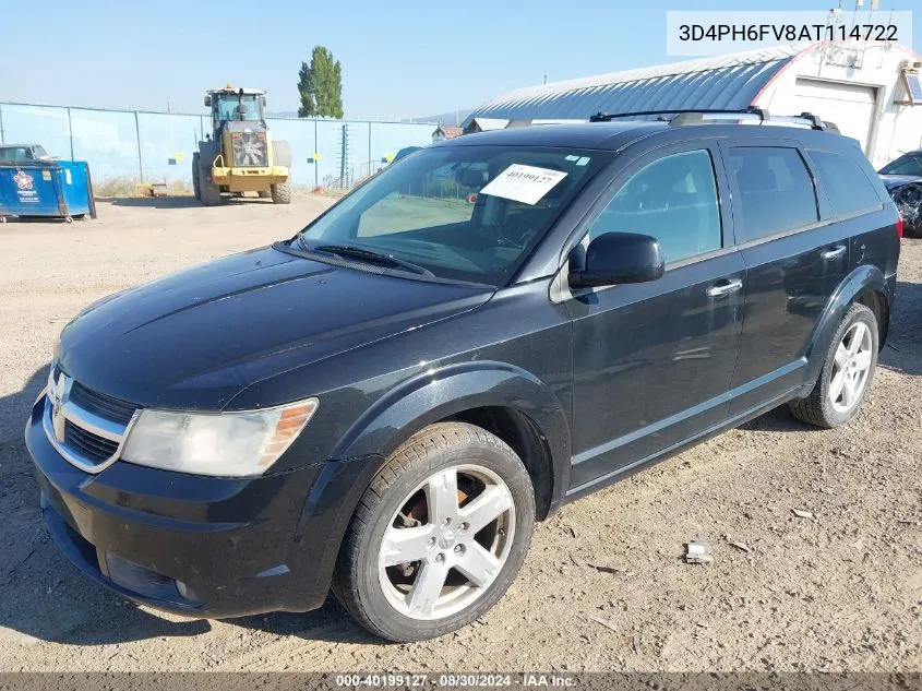 2010 Dodge Journey R/T VIN: 3D4PH6FV8AT114722 Lot: 40199127