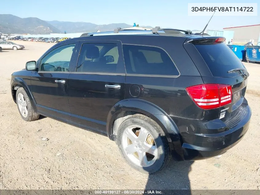 2010 Dodge Journey R/T VIN: 3D4PH6FV8AT114722 Lot: 40199127