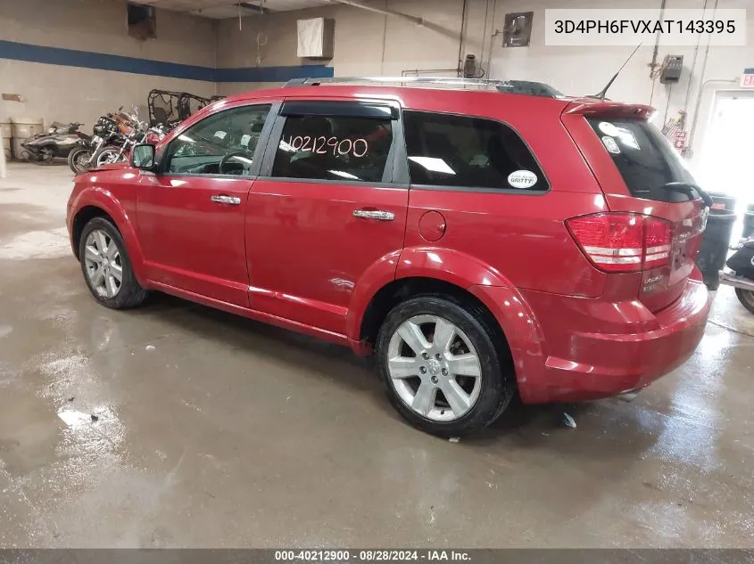 2010 Dodge Journey R/T VIN: 3D4PH6FVXAT143395 Lot: 40212900