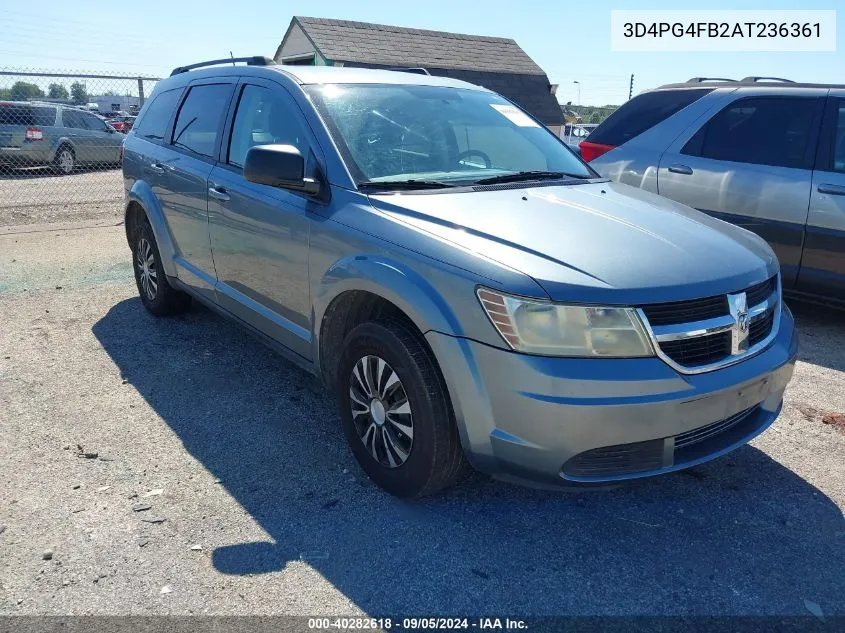 2010 Dodge Journey Se VIN: 3D4PG4FB2AT236361 Lot: 40282618