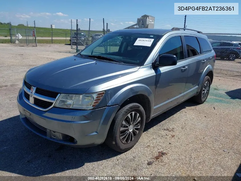 2010 Dodge Journey Se VIN: 3D4PG4FB2AT236361 Lot: 40282618