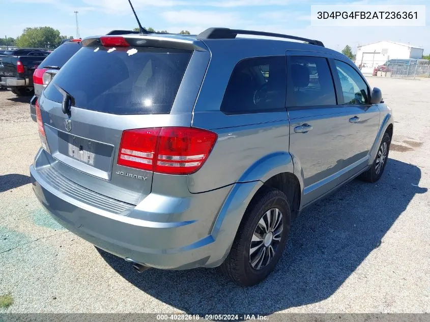 2010 Dodge Journey Se VIN: 3D4PG4FB2AT236361 Lot: 40282618