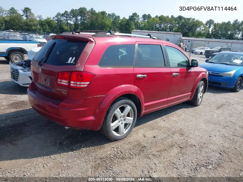 2010 Dodge Journey R/T VIN: 3D4PG6FV8AT114464 Lot: 40313090