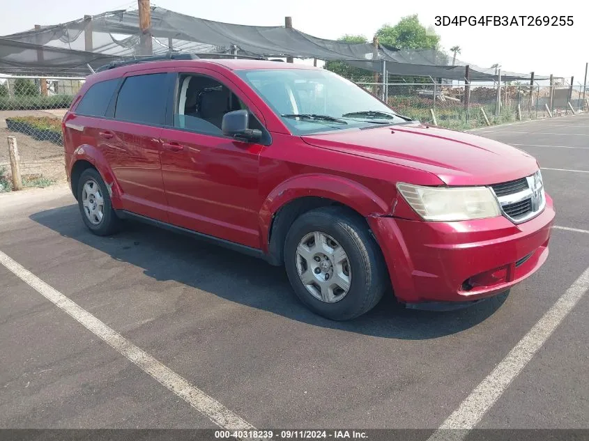 2010 Dodge Journey Se VIN: 3D4PG4FB3AT269255 Lot: 40318239