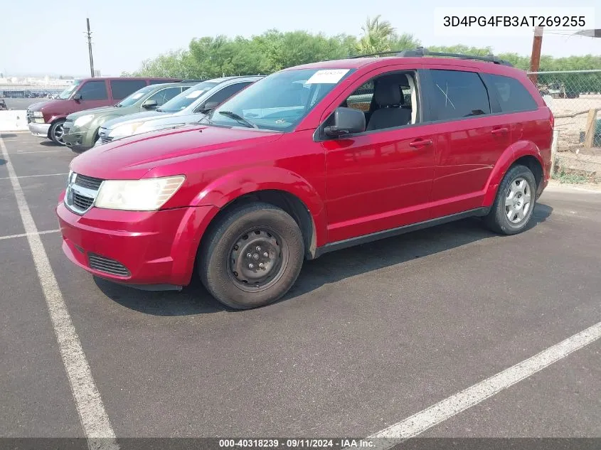 2010 Dodge Journey Se VIN: 3D4PG4FB3AT269255 Lot: 40318239