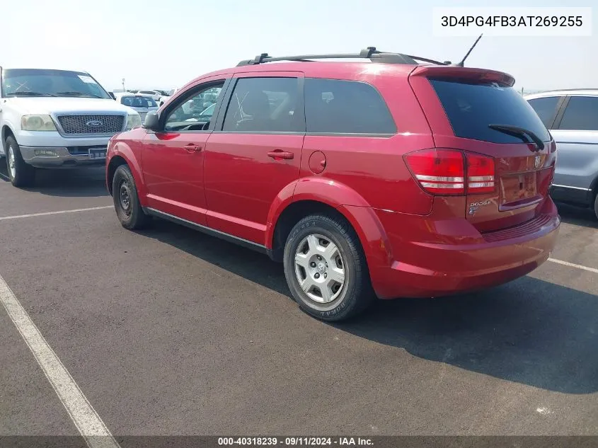 2010 Dodge Journey Se VIN: 3D4PG4FB3AT269255 Lot: 40318239