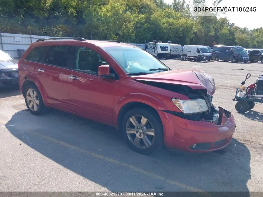 2010 Dodge Journey R/T VIN: 3D4PG6FV0AT106245 Lot: 40321279