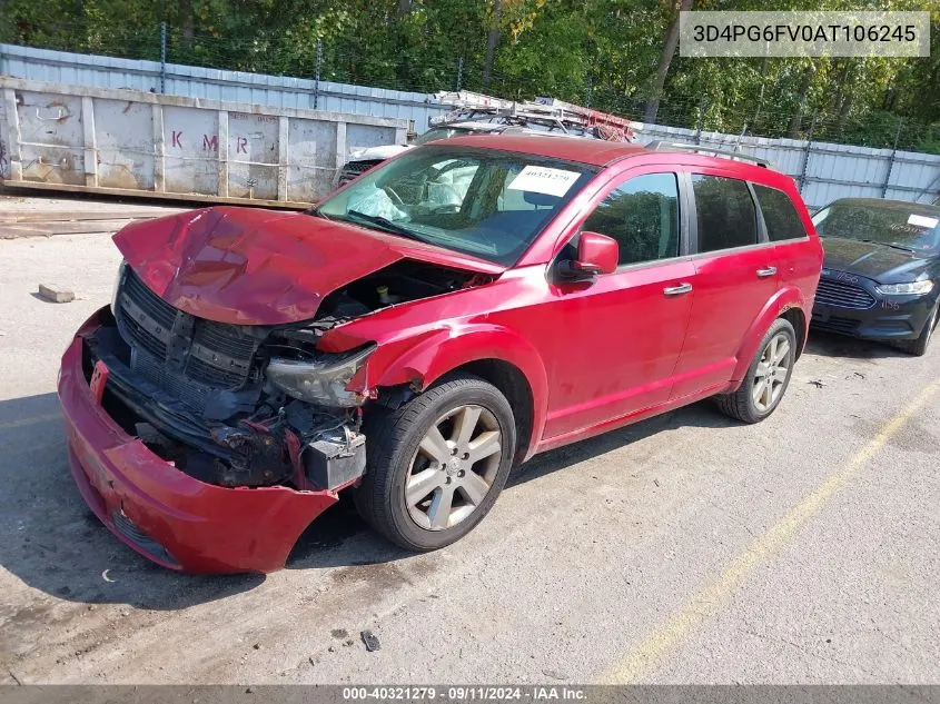 2010 Dodge Journey R/T VIN: 3D4PG6FV0AT106245 Lot: 40321279