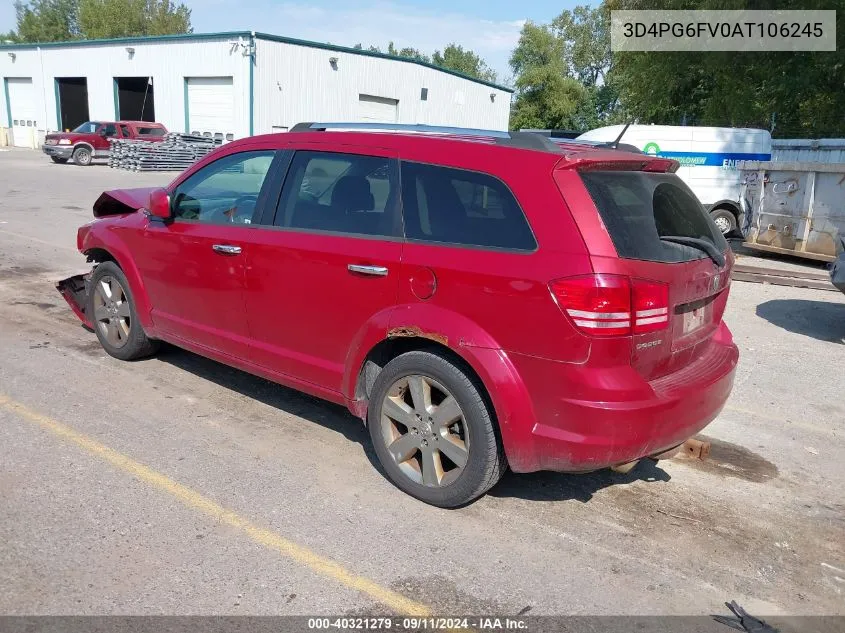 2010 Dodge Journey R/T VIN: 3D4PG6FV0AT106245 Lot: 40321279