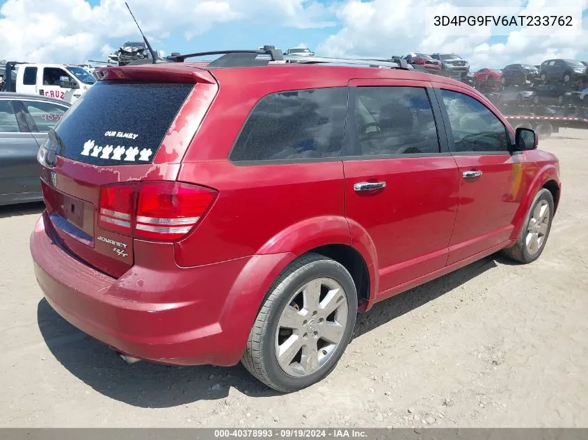 2010 Dodge Journey R/T VIN: 3D4PG9FV6AT233762 Lot: 40378993