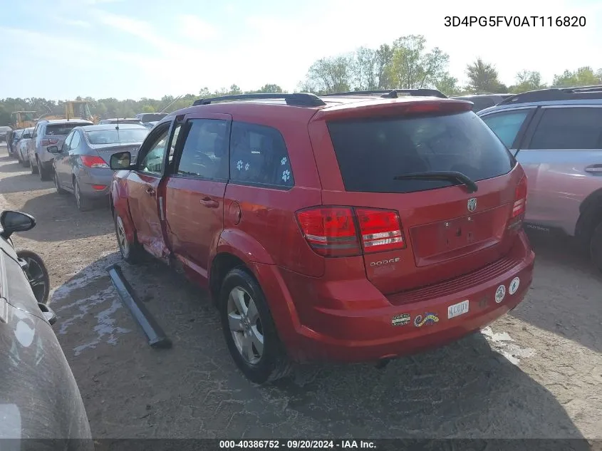 2010 Dodge Journey Sxt VIN: 3D4PG5FV0AT116820 Lot: 40386752