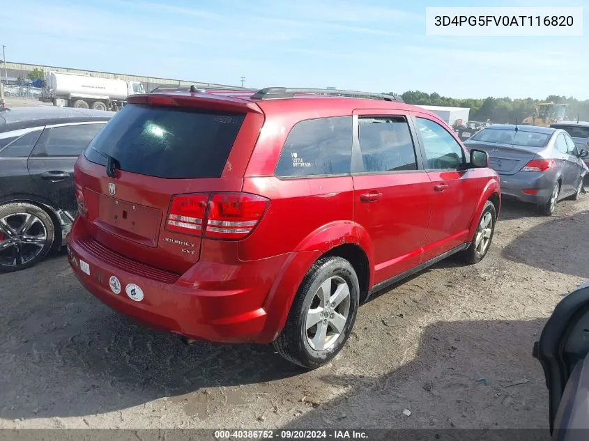 2010 Dodge Journey Sxt VIN: 3D4PG5FV0AT116820 Lot: 40386752