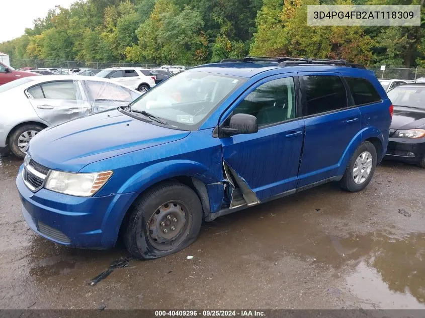 2010 Dodge Journey Se VIN: 3D4PG4FB2AT118309 Lot: 40409296