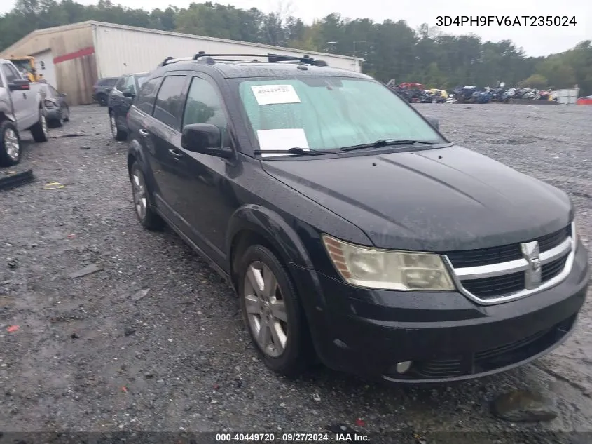 2010 Dodge Journey R/T VIN: 3D4PH9FV6AT235024 Lot: 40449720